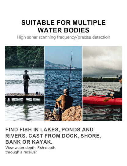 FFC1108-1 Alarm 100M Portable Sonar Fish Finders 45 degrees Sonar Coverage Echo Sounder Alarm Transducer Lake Sea Fishing NovaCart