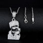 Hip Hop Fierce Shark Inlaid Zircon Pendant Charm Trend Necklace