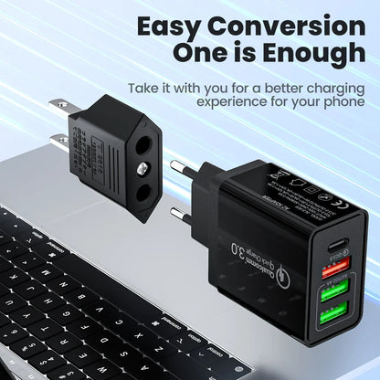 Elough 4.0mm US To EU Converter Plugs European EU To US America Travel Plug Adapter US to EU Power Adapter Electrical Plug Pi-Mart