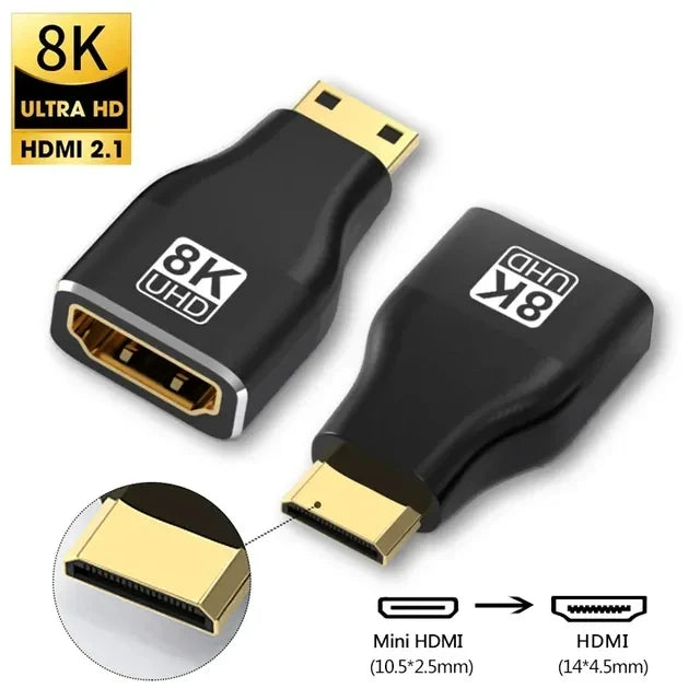 MIZIQIER 8K HDMI 2.1 Adapter 90 270 Degree Male to Female, 8k60Hz 4k120Hz,48Gbps,Compatible PS5/4, HDTV, Roku, TV Stick, PC Pi-Mart