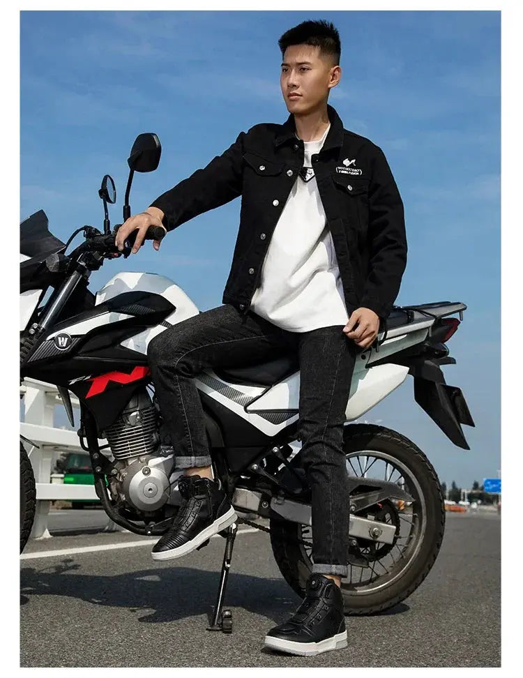 New Motorcycle Boots Men Women Knight Outdoor Riding Anti-slip Spring Sneakers Shoes Bicycle Mountain Racing Road Speed Summer NovaCart