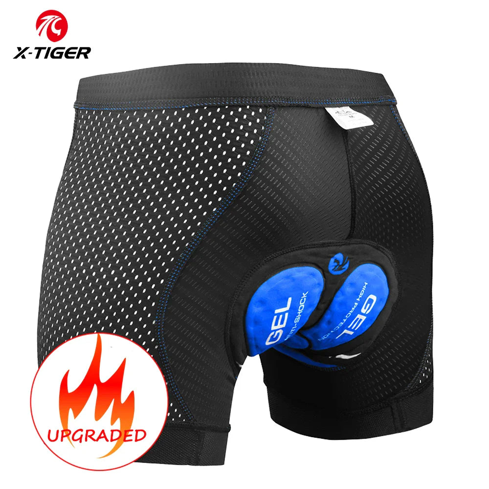 X-TIGER Men's Cycling Underwear with 5D Gel Cushioned MTB Boxer Cycling Shorts Road Cycling Underwear Cycling Equipment Pi-Mart
