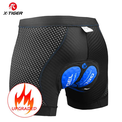 X-TIGER Men's Cycling Underwear with 5D Gel Cushioned MTB Boxer Cycling Shorts Road Cycling Underwear Cycling Equipment Pi-Mart