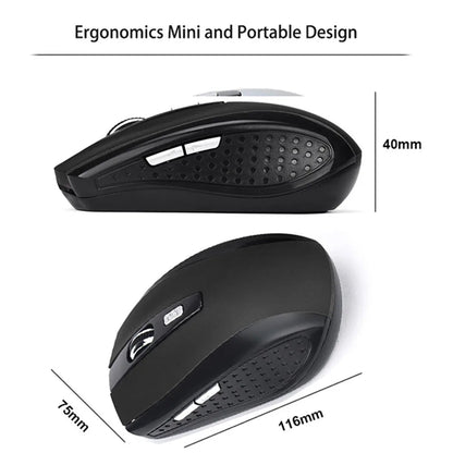 2.4G Wireless Mouse 2.4Ghz Gaming Mouse 6D Optical Wireless Mouse Slim Mini Noiseless Mice  DPI1600 for Macbook PC Laptop Pi-Mart