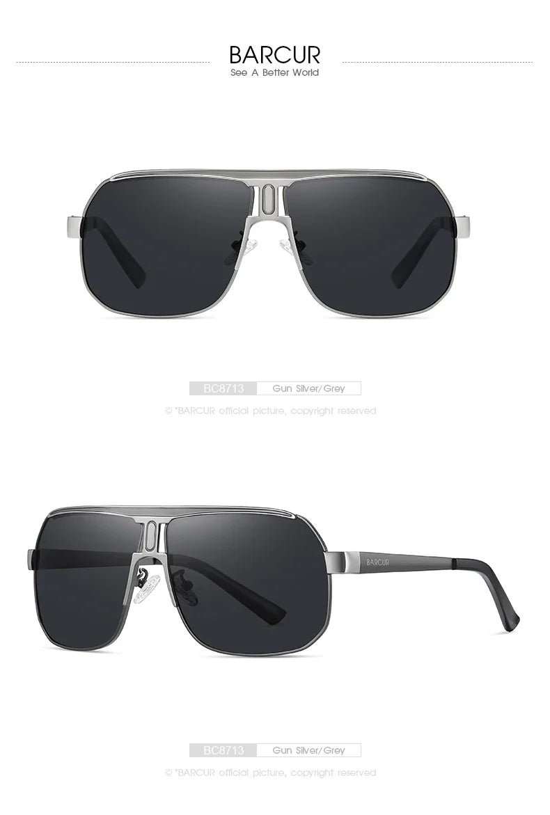 BARCUR Polarized Sports Sunglasses for Men Fashionable Fishing Driving Hiking and Outdoor Eyewear UV400 Protection Gradient Lenses Stevvex