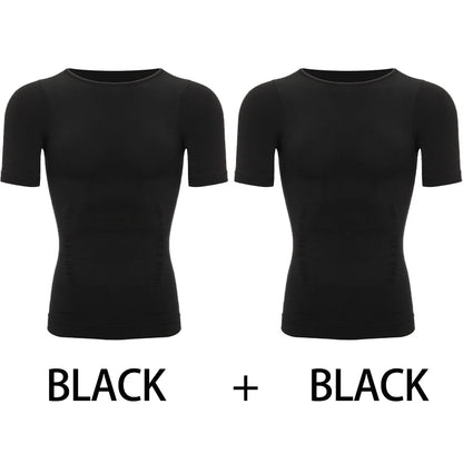 1/2 PCS Men Body Shaper T-Shirt Slimming Shapewear Corrective Posture Belly Control Compression Man Modeling Underwear Corset NovaCart