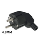 3 Pcs 4.8mm EU Schuko, Replaceable & Rewireable 250V 16A IP44 Socket Connector For Power Extension Cable Pi-Mart