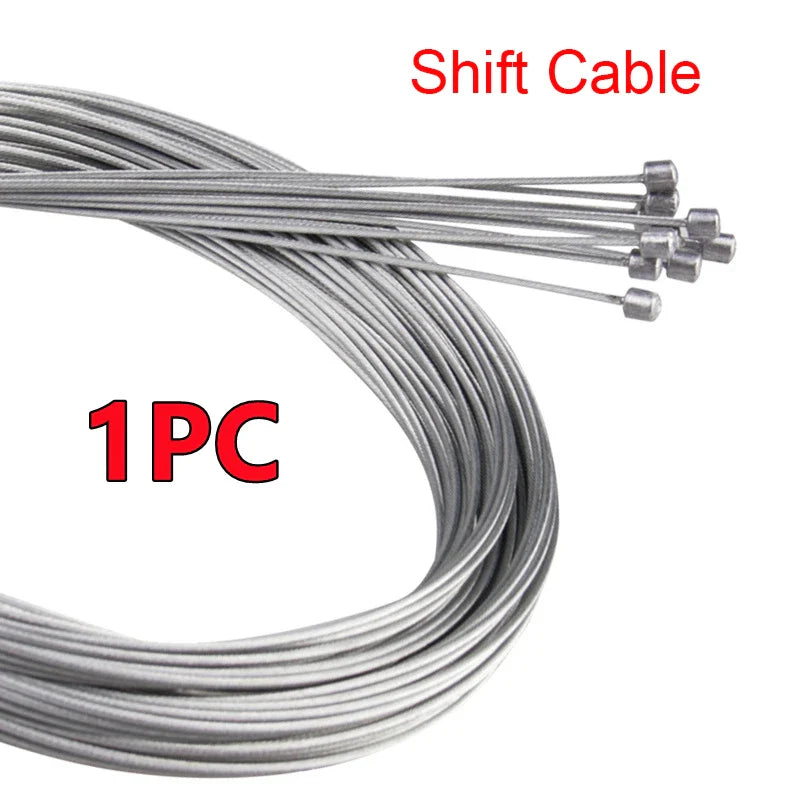 10/5/3/1PC 2M MTB Bicycle Brake Line Bicycle Speed Line Fixed Gear Shifter Gear Brake Cable Set Core Inner Wire MTB Road Bike Pi-Mart