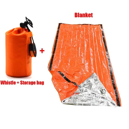 Portable Waterproof Emergency Survival Sleeping Bag Outdoor Edc Camping Gear Thermal Sack First Aid Rescue Kit Mylar Blanket Pi-Mart