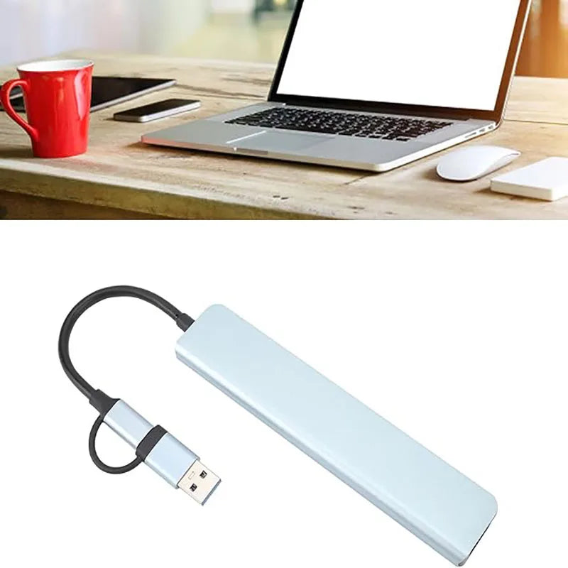 8in1 USB C Hub 4 USB Ports 1 USB-C Jack TF/SD Card Reader 3.5mm Audio Output for MacBook pro iPad pro iPhone 15 Laptop Pi-Mart