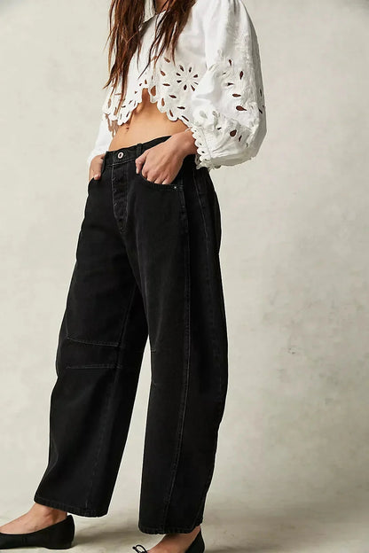 Women’s Elastic Waist High Waisted Jeans FitiqueFit