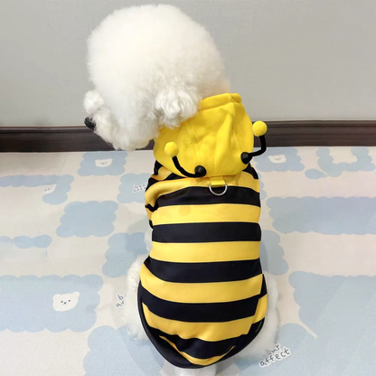 Cute Bee Costume Dog Cat Hoodie - thickened Pet Sweater Warm Outfit for Halloween Cosplay & Daily Wear pet clothes dogs clothes NovaCart