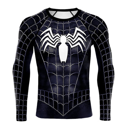 Fashion Comics Spider Cosplay 3D Printed Men's Long Sleeve T-shirt Superhero Tee Casual Loose Fitness Sports Tops Street Clothes NovaCart