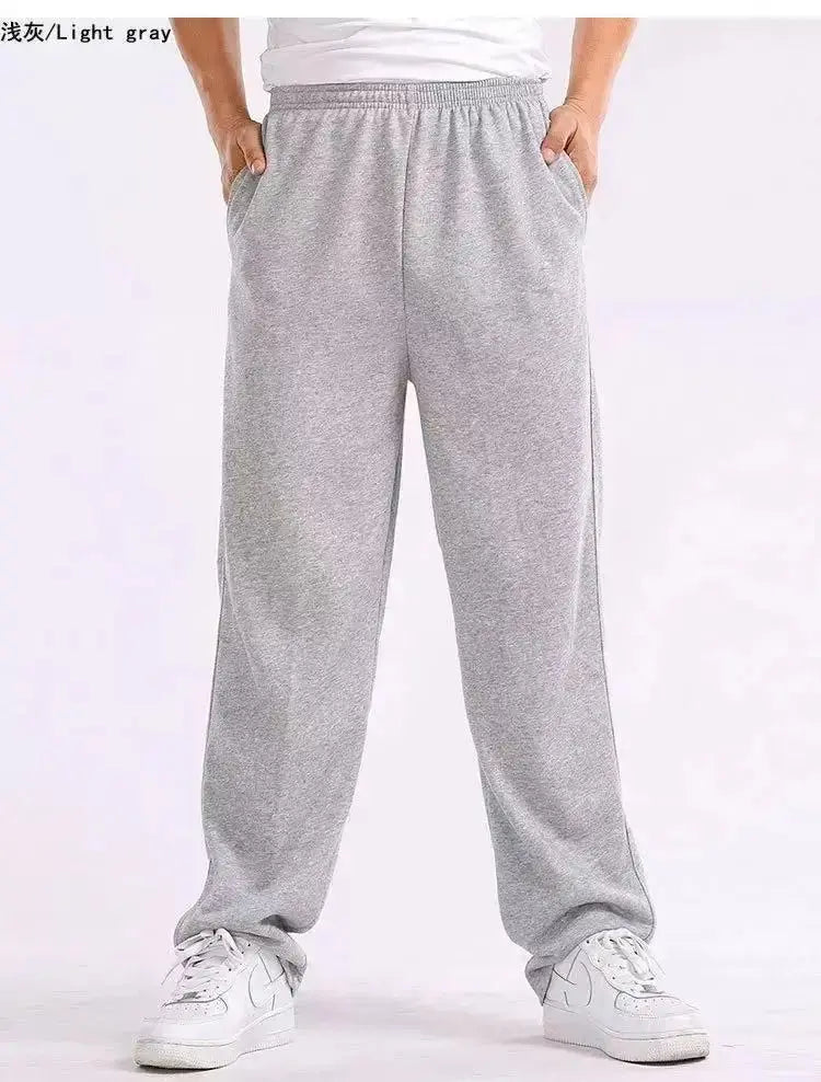 Men's Sweatpants Elastic Waist Joggers Track Pants Casual Sport Fitness Gym Clothing Autumn All-Match Loose Comfy Trousers NovaCart