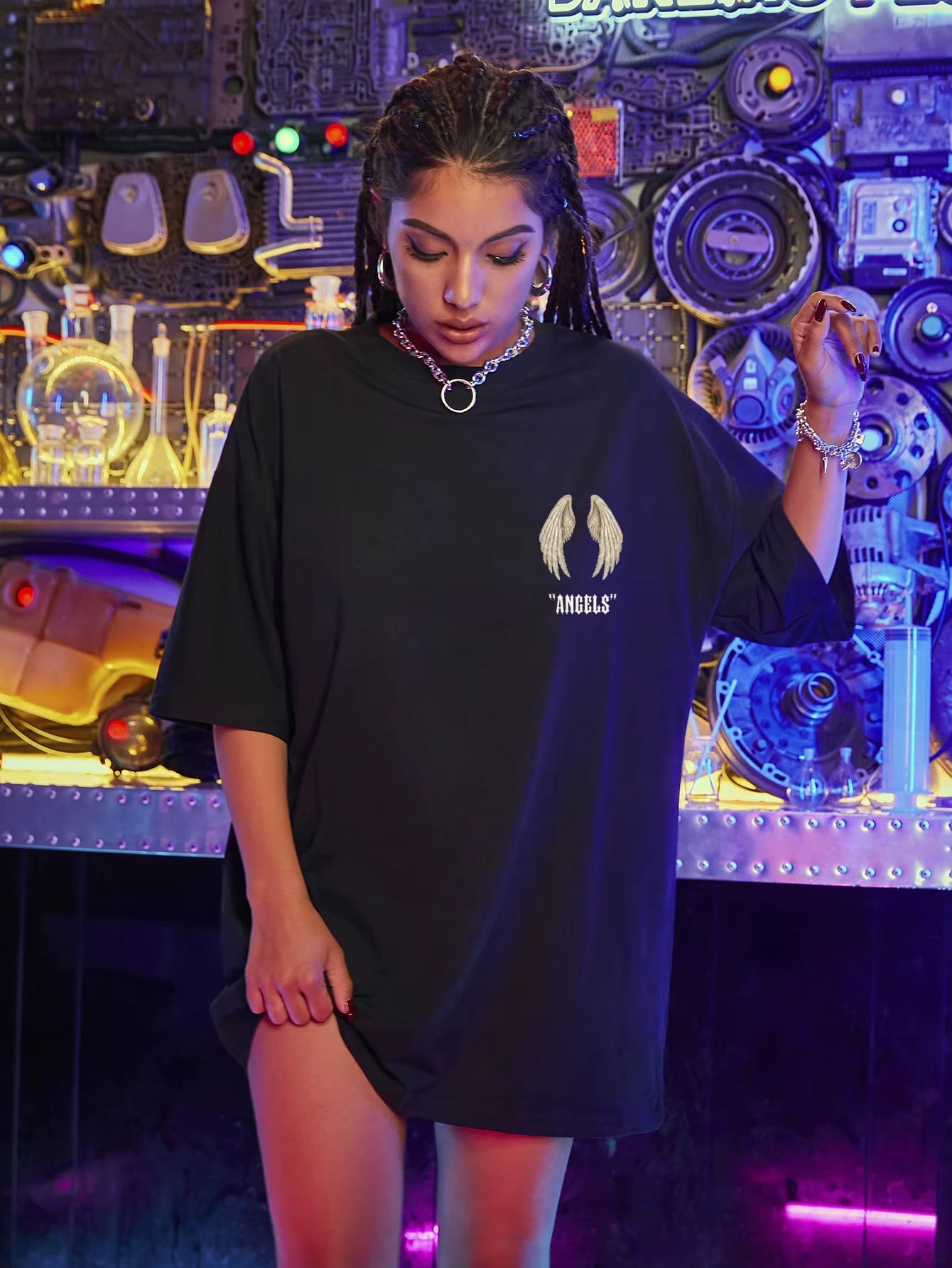 Wings Angels Printing Female Cotton Tee FitiqueFit