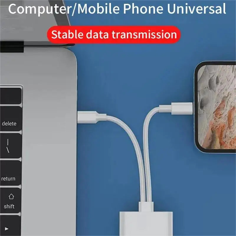 2 In 1 OTG Card Reader Type C Lightning to SD TF Memory Card Adapter For PC Laptop iPhone Multi Smart Cardreader No APP Requires Pi-Mart