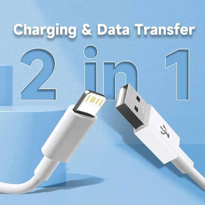 3A USB A to Lightning Cable For iPhone 14 13 12 11 Pro Max Plus XR Max USB A Fast Cable Charger Wire Phone Accessories 1M 2M 3M Pi-Mart