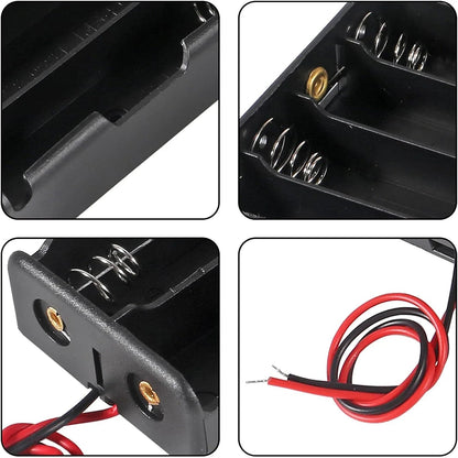 3pcs 18650 Battery Holder with Wire 3.7V,7.4V, 11.1V, 14.8V 18650 Battery Holder Box for Battery storage charging Pi-Mart