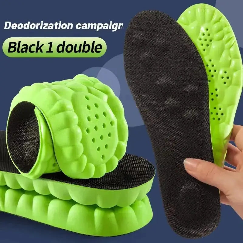 4D Cloud Technology Sports Insoles for Shoes PU Sole Soft Breathable Shock Absorption Cushion Running Orthopedic Care Insoles NovaCart