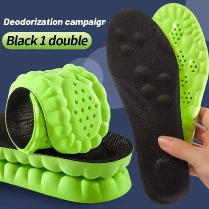 4D Cloud Technology Sports Insoles for Shoes PU Sole Soft Breathable Shock Absorption Cushion Running Orthopedic Care Insoles NovaCart
