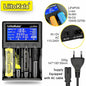 LiitoKala Lii-PD4/PD2 AC PD Charger LCD Fast Charging 4/2-Bay for 21700/18650/AA/AAA Multi-Protection Auto-Detect Pi-Mart