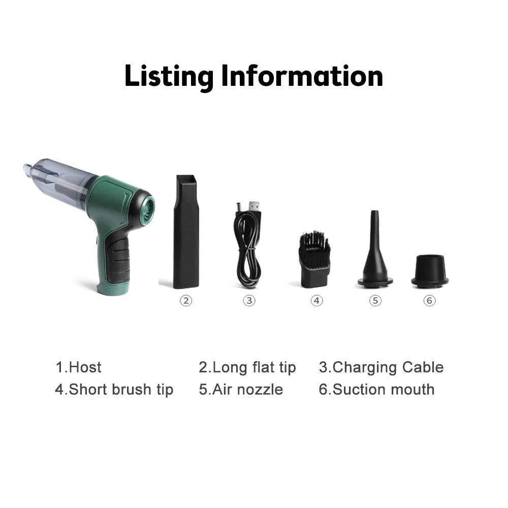 Cordless Vacuum Cleaner | Blowable Portable Cordless Car Vacuum SmartPursue™