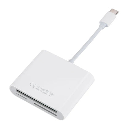 3 in 1 Type C To CF/SD/TF Card Adapter SD Card Adapter Memory Card Reader CF SD TF Compact Camera Card Reader for iPad iPhone 15 Pi-Mart