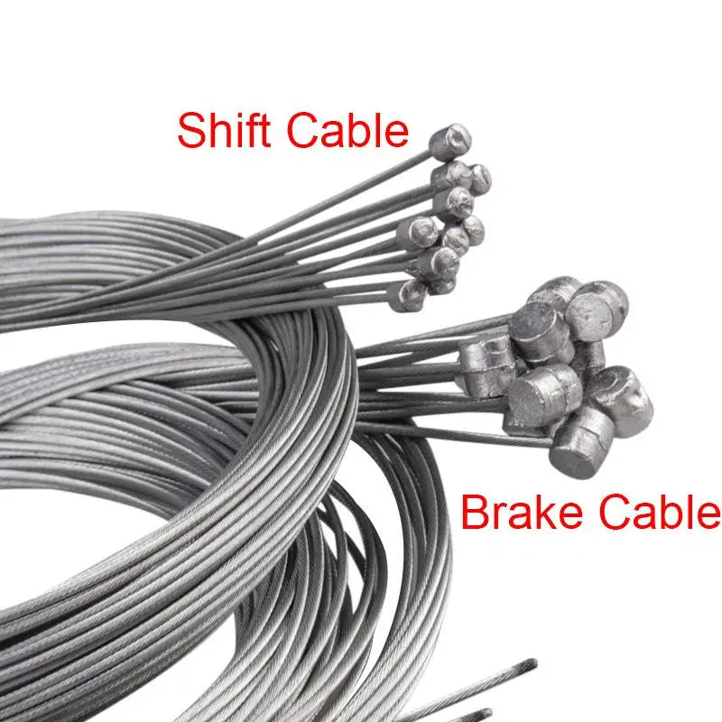 10/5/3/1PC 2M MTB Bicycle Brake Line Bicycle Speed Line Fixed Gear Shifter Gear Brake Cable Set Core Inner Wire MTB Road Bike Pi-Mart