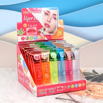 6Pcs Fruity Flavor Watery Glossy Lip Gloss Set Clear Lip Gel Hydrating Moisturizing Lip Gloss Women Lips Makeup Wholesale NovaCart