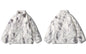 Parkas Winter Jacket Streetwear Tie Dye Fuzzy Fluffy Thicken Warm Padded Coats
