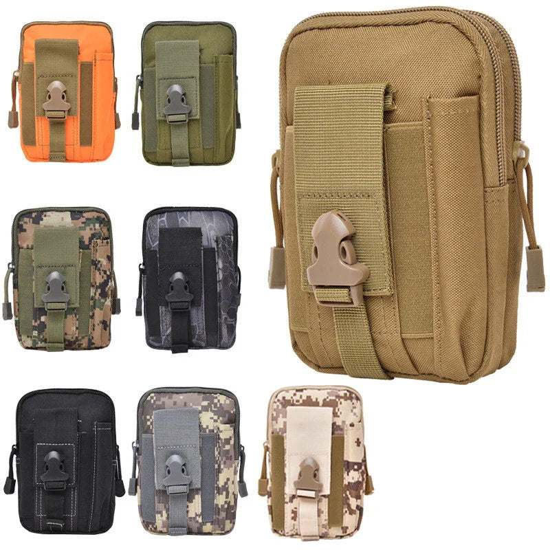 Molle Pouch Belt Waist Pack Men Small Pocket Survival Tool Bag for Running Travel Camping Hunting Airsoft Pi-Mart