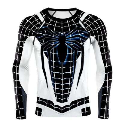 Fashion Comics Spider Cosplay 3D Printed Men's Long Sleeve T-shirt Superhero Tee Casual Loose Fitness Sports Tops Street Clothes NovaCart