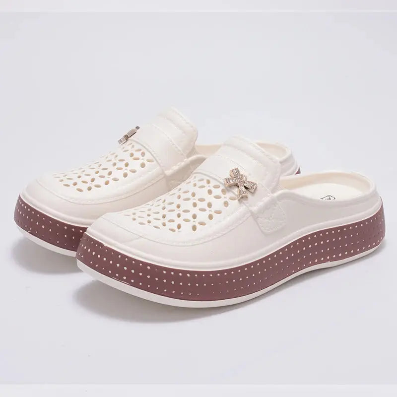 Eyriphy Size: 36-37 to 40-41 Women's Cave Shoes New Flat Slippers Beach Slippers Thick Soles Clogs Casual Slippers for Women Men NovaCart