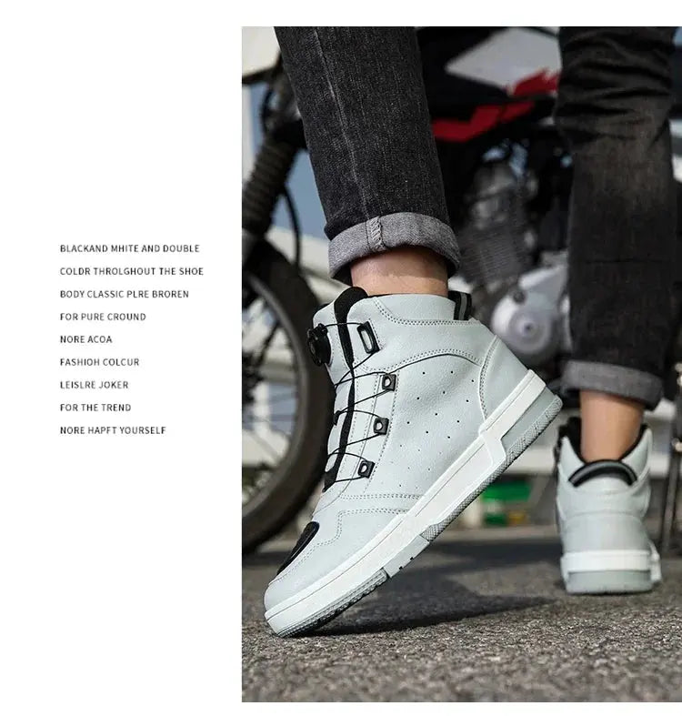 New Motorcycle Boots Men Women Knight Outdoor Riding Anti-slip Spring Sneakers Shoes Bicycle Mountain Racing Road Speed Summer NovaCart