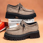 Men's Shoes 2025 Autumn New Style High-heel Thick-soled Loafers, Durable and Retro Casual Shoes, Everyday Street Trend Sneakers NovaCart