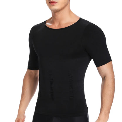 Men's Slimming Body Shapewear Posture Vest Tummy Abdomen Corrector Compression Body Modeling Fat Burner Chest Tummy Shirt Corset NovaCart