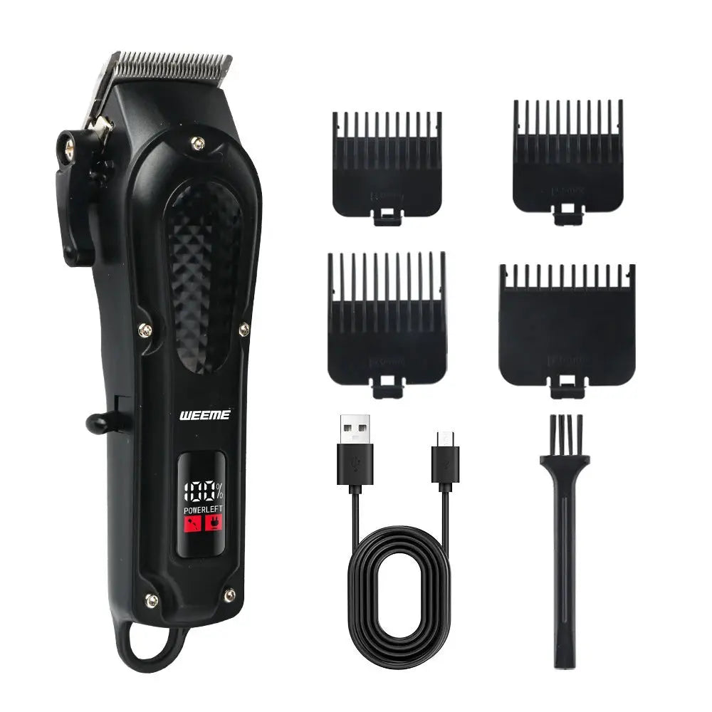 T9 Vintage Men's Electric Hair Clipper Beard Trimmer/Rechargeable Hair Cutting Machine With Nose Hair Trimmer Kit Boyfriend Gift NovaCart
