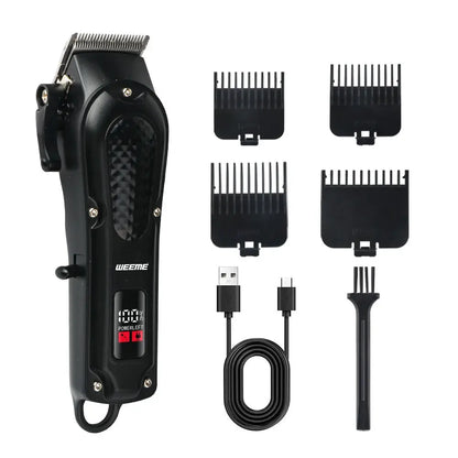 T9 Vintage Men's Electric Hair Clipper Beard Trimmer/Rechargeable Hair Cutting Machine With Nose Hair Trimmer Kit Boyfriend Gift NovaCart