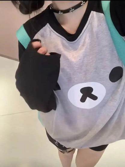 Deeptown Kawaii Anime Women T-shirts Oversize Cute Japanese Harajuku Lolita Style Long Sleeve Tee Preppy Y2k Graphic Top Fashion NovaCart