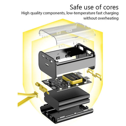 3*18650 Battery Charger Case DIY Power Bank Box Fast Charge 5V 2A Double USB Output Battery Storage Box With LED Night Light Pi-Mart