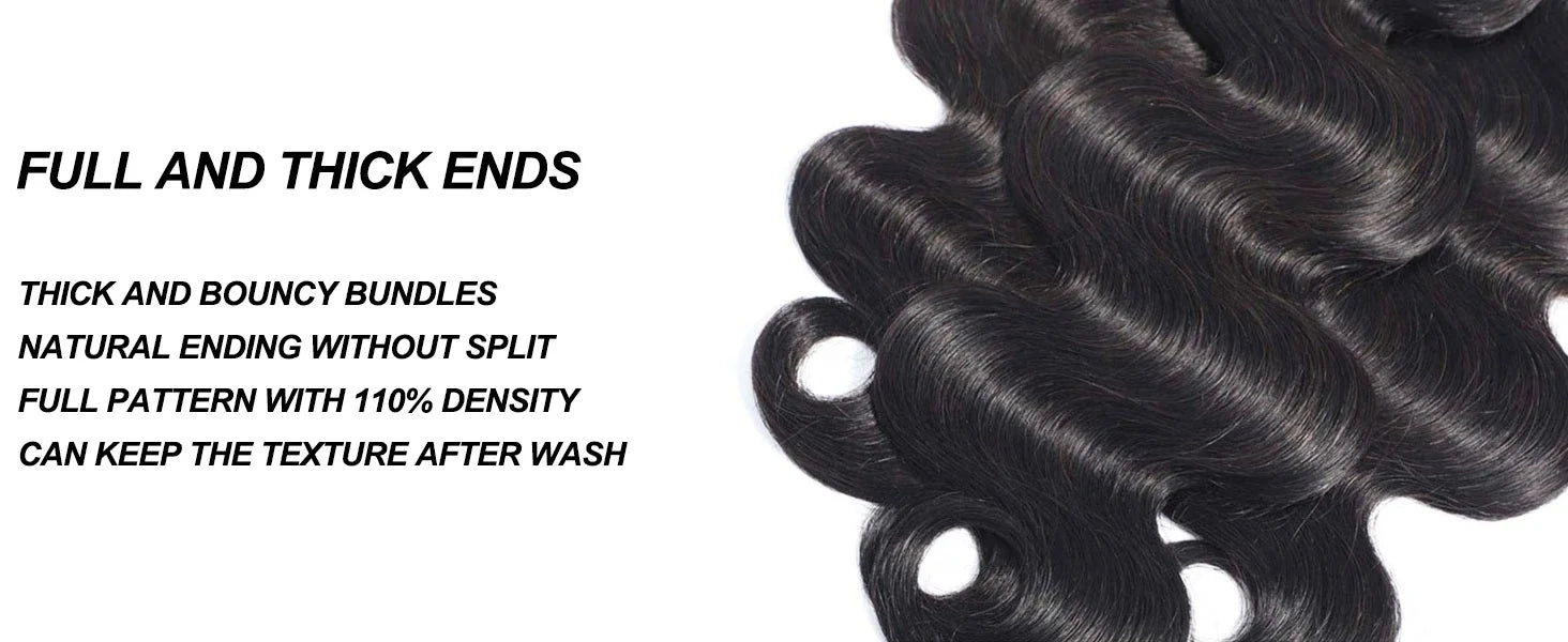 42 Inch Body Wave Bundles Human Hair Natural Black Brazilian Virgin Hair Weave 12A 100% Unprocessed Real Human Hair Extensisons NovaCart