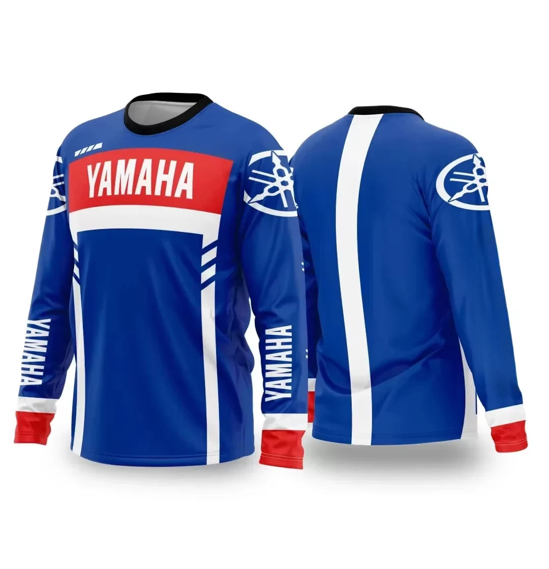 Summer YAMAHA Men Women Motorcycle Riding Suit Loose Breathable Quick Drying Off-Road Racing Suit Long Sleeved Sports T-Shirt NovaCart