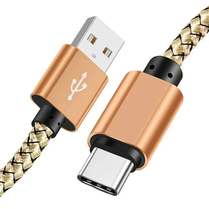 Nylon Data Cable Fast Charger USB A to Type C Charging Cable For Huawei Samsung   Android phone TypeC Charging Device 1M 2M 3M Pi-Mart