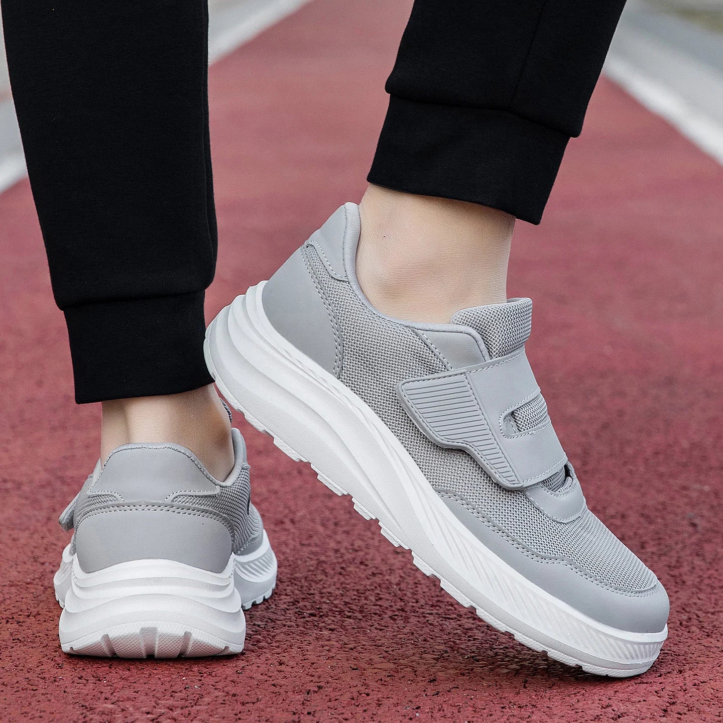 Diabetic Shoes for Men Comfort Walking Shoes for Elderly Swollen Feet Orthopedic Adjustable Double Strap Hook and Loop Sneakers NovaCart
