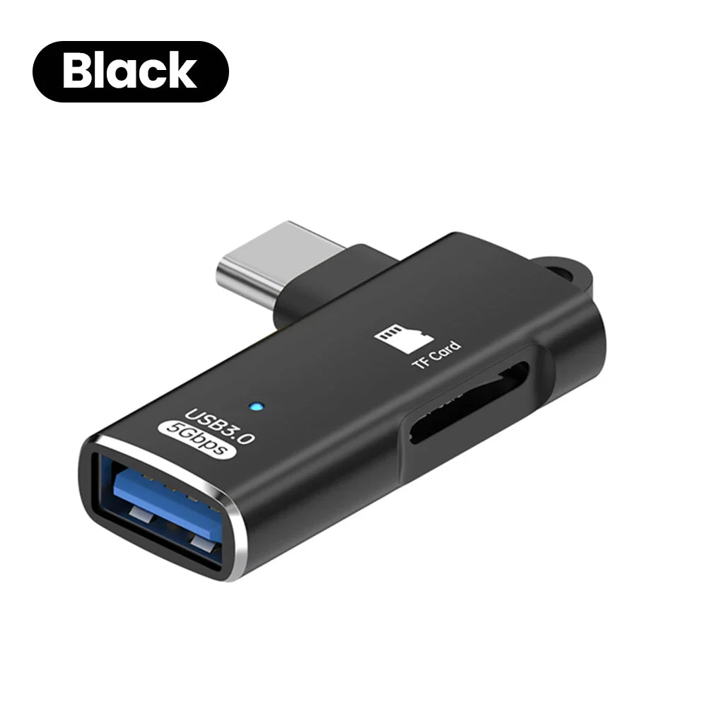 High-Speed 3 in 1 USB 3.0 Type C to TF Card Reader Adapter Memory Card OTG Reader for iPhone 15/16 Huawei PC Laptop Pi-Mart