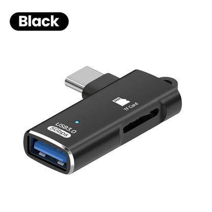 High-Speed 3 in 1 USB 3.0 Type C to TF Card Reader Adapter Memory Card OTG Reader for iPhone 15/16 Huawei PC Laptop Pi-Mart