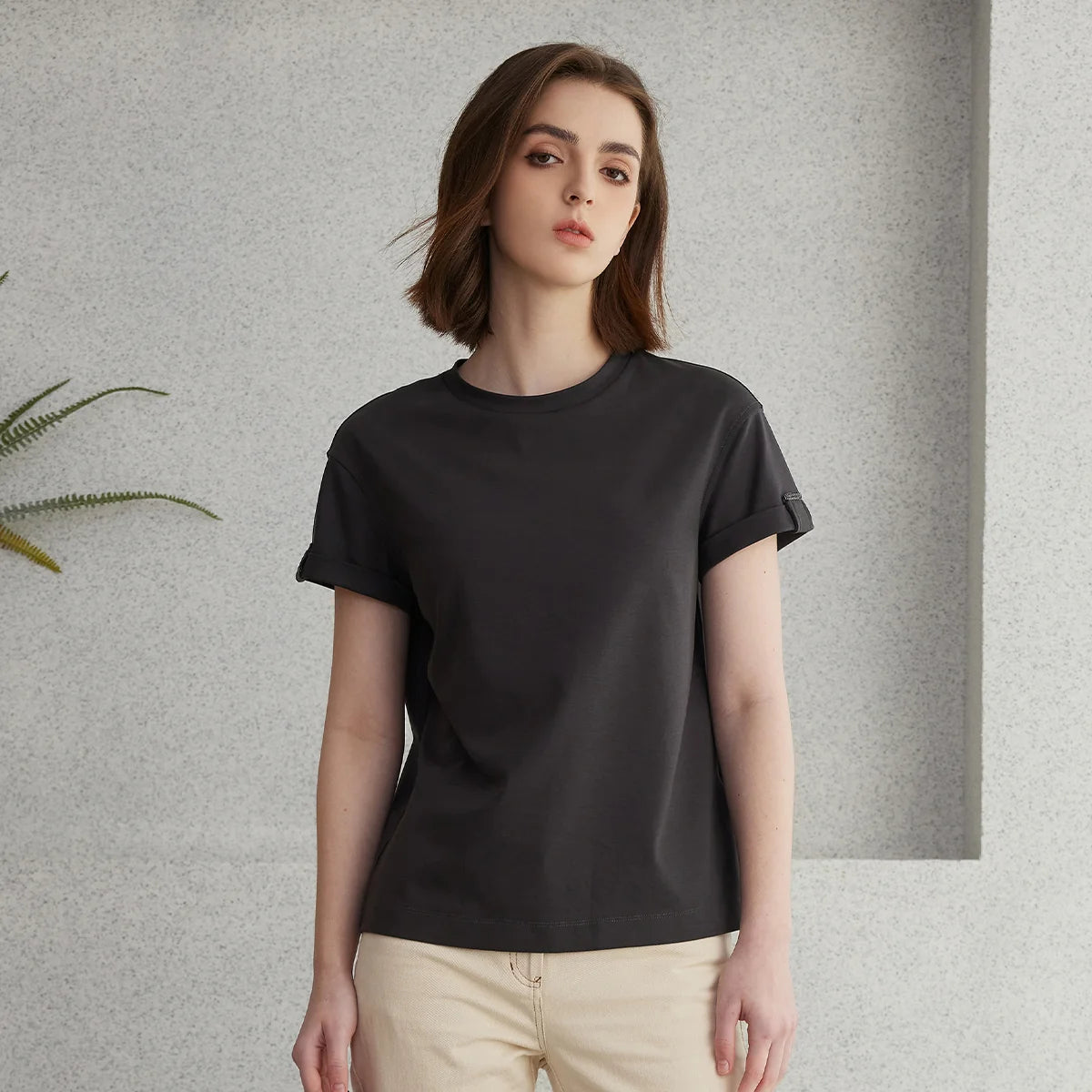 K2123L Summer Short Sleeved Clothes Premium Luxury Women's Clothing Combed Cotton Tshirts pima cotton Tee Shirt NovaCart