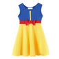 Children's Casual Dress for Girls Mermaid Rapunzel Dress One-Shoulder Sling Short Sleeve Princess Costume Summer Casual Vest NovaCart