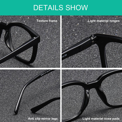 BARCUR Fashion Retro Leopard Pattern Women's Presbyopia Glasses Durable Multi-Degree PC Rectangular Small Frame with Transparent Acrylic Lenses for Reading or Work Stevvex