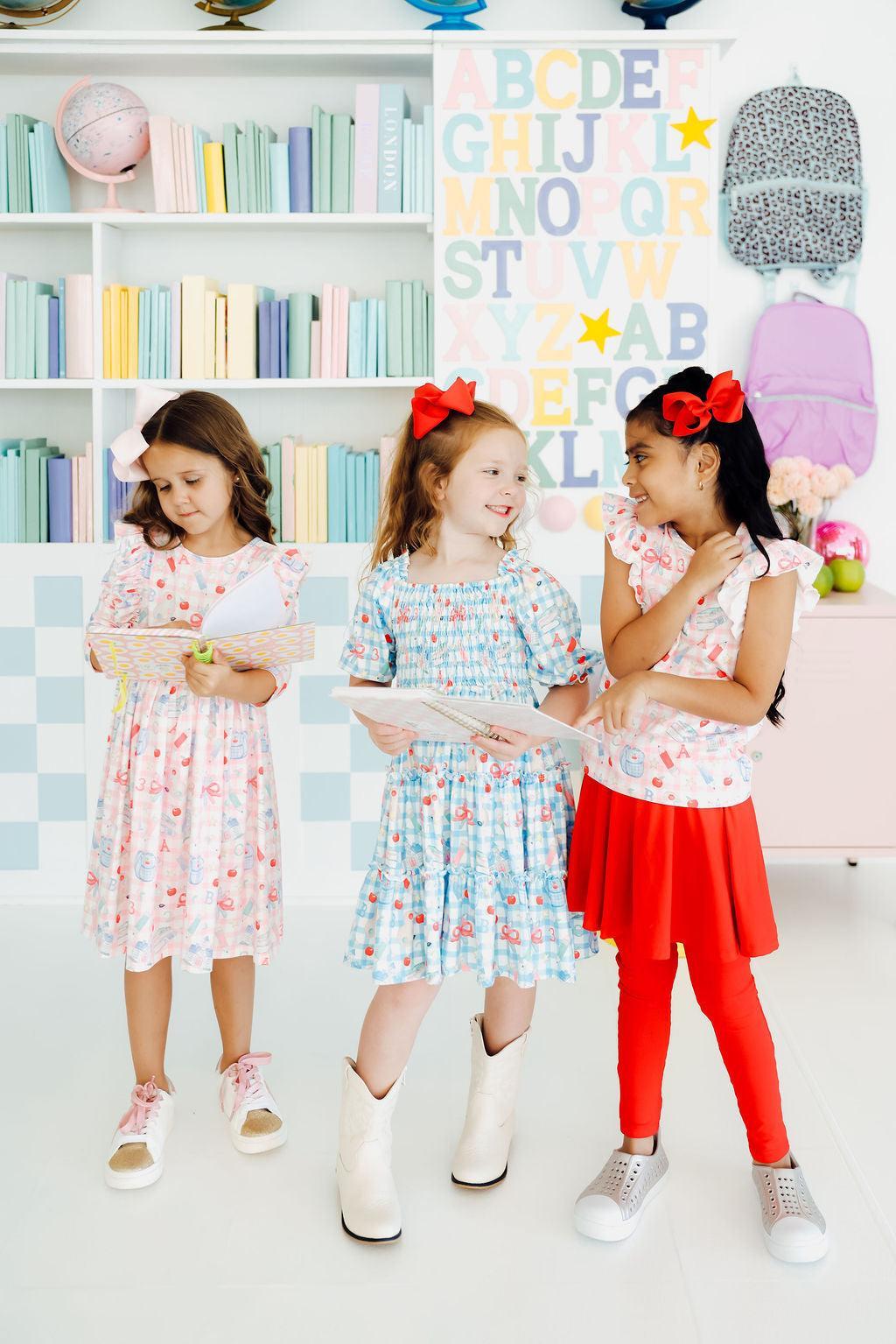 School Days S/S Ruffle Tee